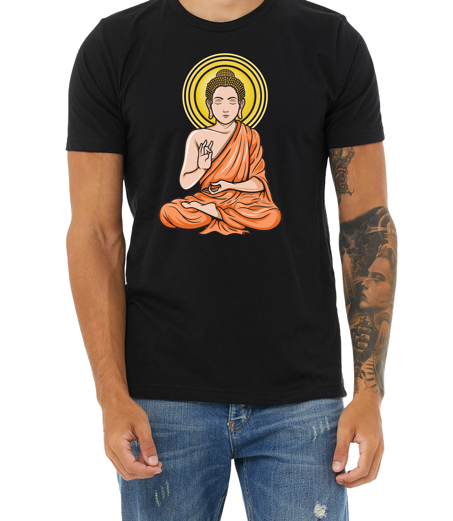 Short Sleeve T-shirt Buddha meditate